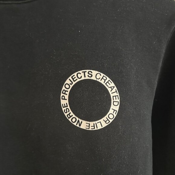 Norse Projects Classic Black Sweatshirt – Size Medium - Picture 6 of 9